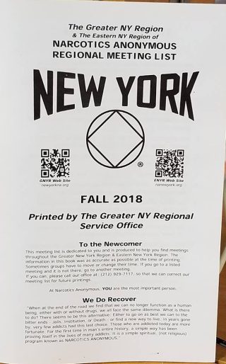 GNYR Meeting Lists